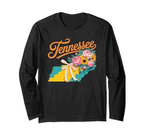 State of Tennessee Feminine Coquette Style for Women, Girls Langarmshirt State of Tennessee Feminine Coquette Style for Women, Girls Langarmshirt von Proud Tennesseans State Pride Coquette Apparel