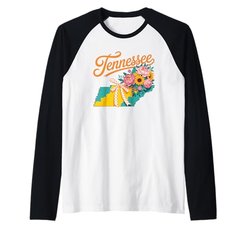 State of Tennessee Feminine Coquette Style for Women, Girls Raglan State of Tennessee Feminine Coquette Style for Women, Girls Raglan von Proud Tennesseans State Pride Coquette Apparel