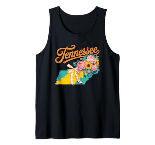 State of Tennessee Feminine Coquette Style for Women, Girls Tank Top von Proud Tennesseans State Pride Coquette Apparel