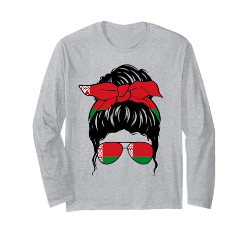 Belarussisches Mädchen Weißrussische Flagge Stolze Belarussische Frau Langarmshirt Belarussisches Mädchen Weißrussische Flagge Stolze Belarussische Frau Langarmshirt von Proud To Be A Belarusian Girl Apparel Co.
