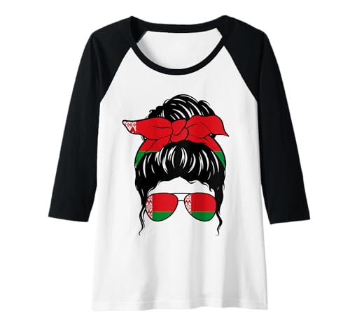 Damen Belarussisches Mädchen Weißrussische Flagge Stolze Belarussische Frau Raglan von Proud To Be A Belarusian Girl Apparel Co.