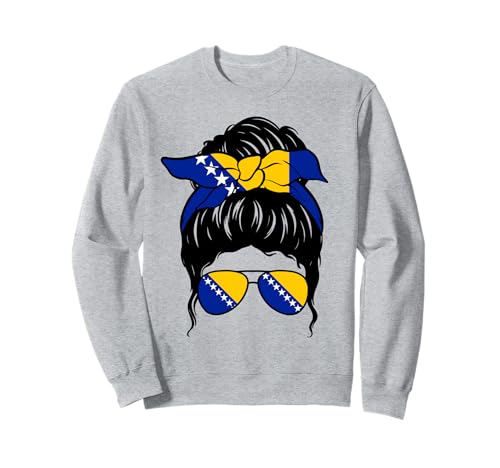 Bosnische Mädchen Bosnien und Herzegowina Flagge Stolze Bosnische Frau Sweatshirt von Proud To Be A Bosnian Girl Apparel Co.