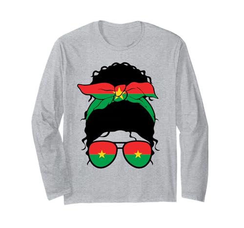 Burkinabè Mädchen Burkina Faso Flagge Stolze Burkinabè Frau Langarmshirt von Proud To Be A Burkinabè Girl Apparel Co.