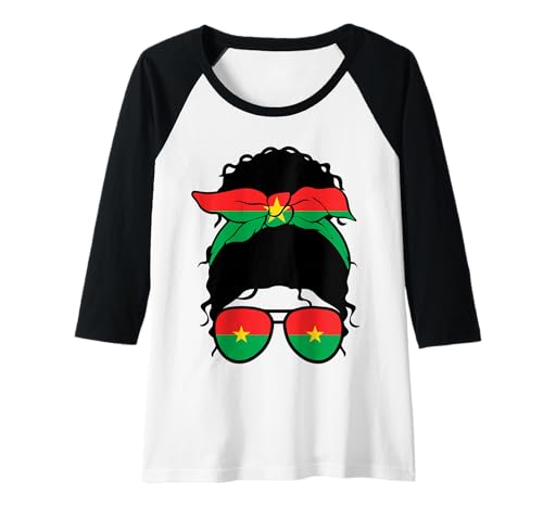 Damen Burkinabè Mädchen Burkina Faso Flagge Stolze Burkinabè Frau Raglan von Proud To Be A Burkinabè Girl Apparel Co.