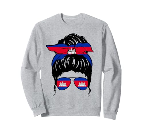Kambodschanisches Mädchen Kambodscha Kambodschanische Flagge Stolze Kambodschanische Frau Sweatshirt von Proud To Be A Cambodian Girl Apparel Co.