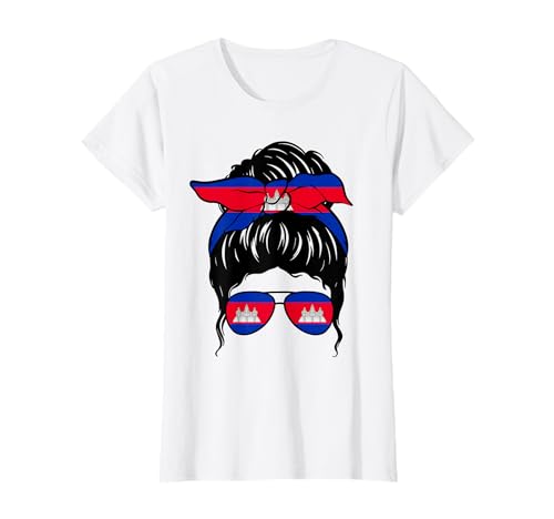 Kambodschanisches Mädchen Kambodscha Kambodschanische Flagge Stolze Kambodschanische Frau T-Shirt von Proud To Be A Cambodian Girl Apparel Co.