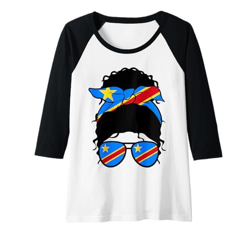 Damen Kongolesisches Mädchen DR Kongo Flagge Stolze kongolesische Frau Raglan Damen Kongolesisches Mädchen DR Kongo Flagge Stolze kongolesische Frau Raglan von Proud To Be A Congolese Girl Apparel Co.