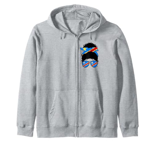 Kongolesisches Mädchen DR Kongo Flagge Stolze kongolesische Frau Kapuzenjacke Kongolesisches Mädchen DR Kongo Flagge Stolze kongolesische Frau Kapuzenjacke von Proud To Be A Congolese Girl Apparel Co.