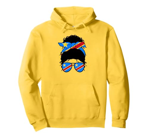 Kongolesisches Mädchen DR Kongo Flagge Stolze kongolesische Frau Pullover Hoodie Kongolesisches Mädchen DR Kongo Flagge Stolze kongolesische Frau Pullover Hoodie von Proud To Be A Congolese Girl Apparel Co.