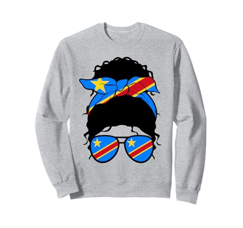 Kongolesisches Mädchen DR Kongo Flagge Stolze kongolesische Frau Sweatshirt Kongolesisches Mädchen DR Kongo Flagge Stolze kongolesische Frau Sweatshirt von Proud To Be A Congolese Girl Apparel Co.