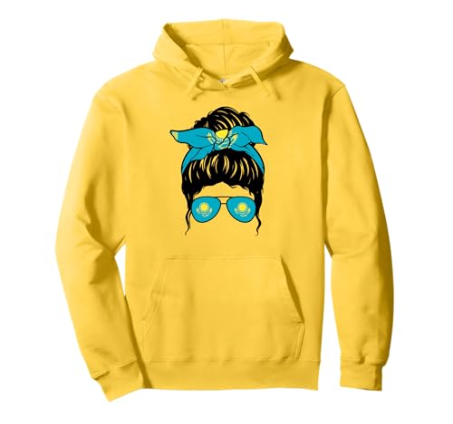 Kasachisches Mädchen Kasachstan Kasachstan Kasachische Flagge Stolze kasachische Frau Pullover Hoodie von Proud To Be A Kazakh Girl Apparel Co.