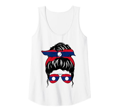 Damen Laotisches Mädchen Laos Laotische Flagge Stolze Laotische Frau Tank Top von Proud To Be A Laotian Girl Apparel Co.