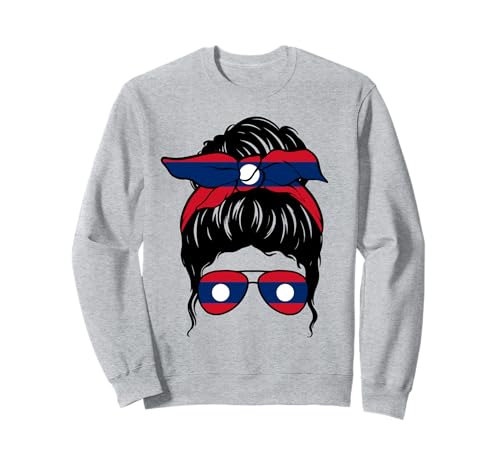 Laotisches Mädchen Laos Laotische Flagge Stolze Laotische Frau Sweatshirt von Proud To Be A Laotian Girl Apparel Co.