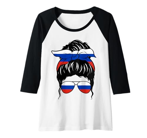 Damen Russisches Mädchen Russland Russische Flagge Stolze Russin Raglan von Proud To Be A Russian Girl Apparel Co.
