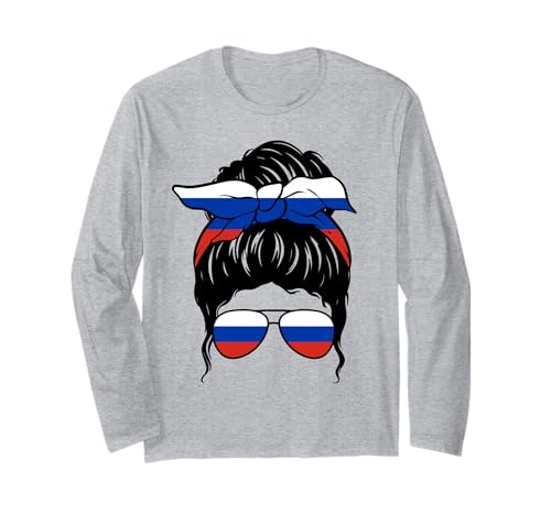 Russisches Mädchen Russland Russische Flagge Stolze Russin Langarmshirt von Proud To Be A Russian Girl Apparel Co.