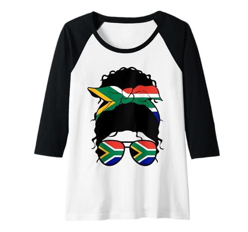 Damen Südafrikanisches Mädchen Südafrika Flagge Stolze Frau Raglan Damen Südafrikanisches Mädchen Südafrika Flagge Stolze Frau Raglan von Proud To Be A South African Girl Apparel Co.