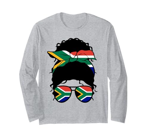 Südafrikanisches Mädchen Südafrika Flagge Stolze Frau Langarmshirt Südafrikanisches Mädchen Südafrika Flagge Stolze Frau Langarmshirt von Proud To Be A South African Girl Apparel Co.