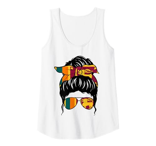Damen Sri Lanka Girl Sri Lanka Flag Proud Sri Lanka Woman Tank Top von Proud To Be A Sri Lankan Girl Apparel Co.