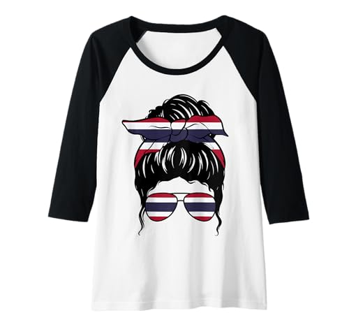 Damen Thailändisches Mädchen Thailand Thailändische Flagge Stolze Thailänderin Raglan von Proud To Be A Thai Girl Apparel Co.