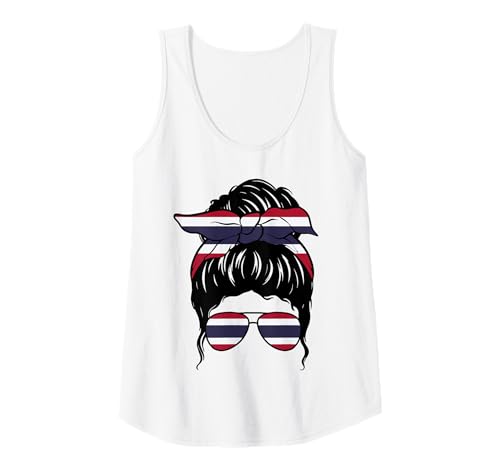Damen Thailändisches Mädchen Thailand Thailändische Flagge Stolze Thailänderin Tank Top von Proud To Be A Thai Girl Apparel Co.