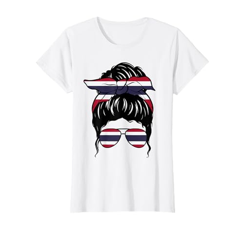 Thailändisches Mädchen Thailand Thailändische Flagge Stolze Thailänderin T-Shirt von Proud To Be A Thai Girl Apparel Co.