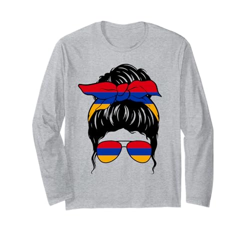 Armenisches Mädchen Armenien Armenische Flagge Stolze armenische Frau Langarmshirt Armenisches Mädchen Armenien Armenische Flagge Stolze armenische Frau Langarmshirt von Proud To Be An Armenian Girl Apparel Co.