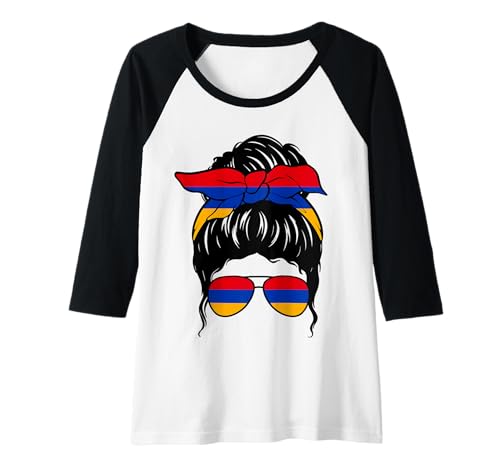 Damen Armenisches Mädchen Armenien Armenische Flagge Stolze armenische Frau Raglan von Proud To Be An Armenian Girl Apparel Co.