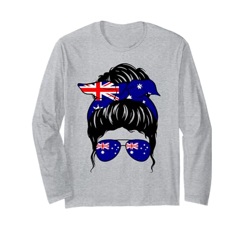 Australisches Mädchen, Flagge Australiens, Stolze Australierin Langarmshirt von Proud To Be An Australian Girl Apparel Co.