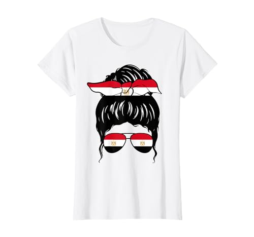 Ägyptisches Mädchen Ägypten Ägyptische Flagge Stol T-Shirt von Proud To Be An Egyptian Girl Apparel Co.