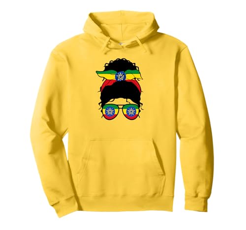 Äthiopisches Mädchen Äthiopien äthiopische Flagge Stolze äthiopische Frau Pullover Hoodie von Proud To Be An Ethiopian Girl Apparel Co.