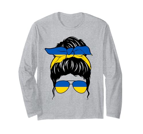 Ukrainisches Mädchen Ukraine Ukrainische Flagge Stolze Ukrainische Frau Langarmshirt von Proud To Be An Ukrainian Girl Apparel Co.