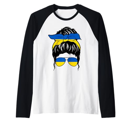 Ukrainisches Mädchen Ukraine Ukrainische Flagge Stolze Ukrainische Frau Raglan von Proud To Be An Ukrainian Girl Apparel Co.