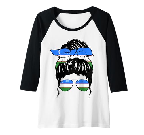 Damen Usbekisches Mädchen Usbekische Flagge Usbekische Flagge Stolze Usbekische Frau Raglan Damen Usbekisches Mädchen Usbekische Flagge Usbekische Flagge Stolze Usbekische Frau Raglan von Proud To Be An Uzbek Girl Apparel Co.
