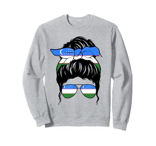 Usbekisches Mädchen Usbekische Flagge Usbekische Flagge Stolze Usbekische Frau Sweatshirt Usbekisches Mädchen Usbekische Flagge Usbekische Flagge Stolze Usbekische Frau Sweatshirt von Proud To Be An Uzbek Girl Apparel Co.