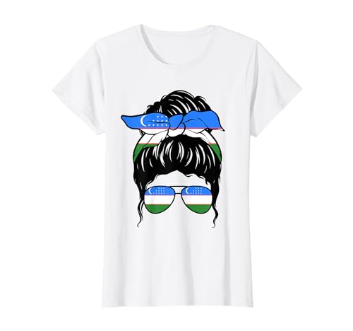Usbekisches Mädchen Usbekische Flagge Usbekische Flagge Stolze Usbekische Frau T-Shirt von Proud To Be An Uzbek Girl Apparel Co.