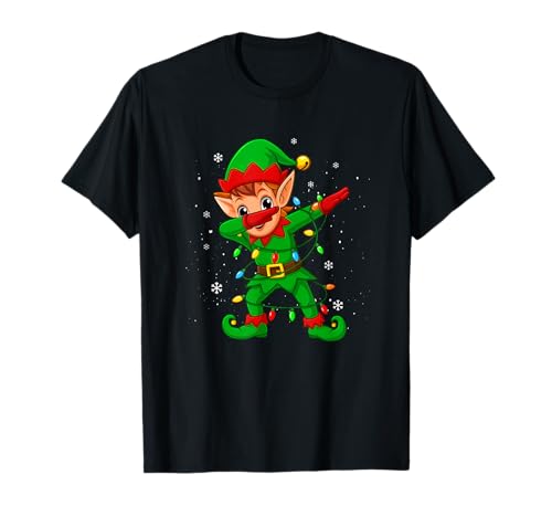 Dabbing Elf Shirt Kostüm Christmas Squad für Herren, Jungen, Kinder, Weihnachten T-Shirt von Proud Vintage 60's 70's 80's 90's Retro Gifts