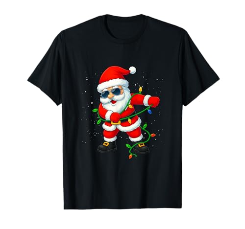 Flossing Santa Lustige Weihnachtshemden für Damen 2025, Jungen und Mädchen T-Shirt von Proud Vintage 60's 70's 80's 90's Retro Gifts