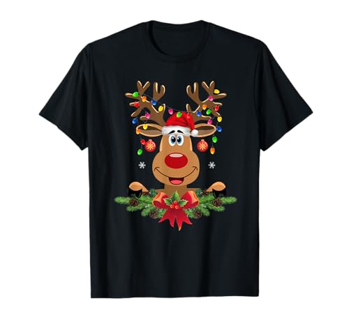 Rudolph Red Nose Rentier T-Shirt Santa Weihnachten Herren Damen T-Shirt von Proud Vintage 60's 70's 80's 90's Retro Gifts