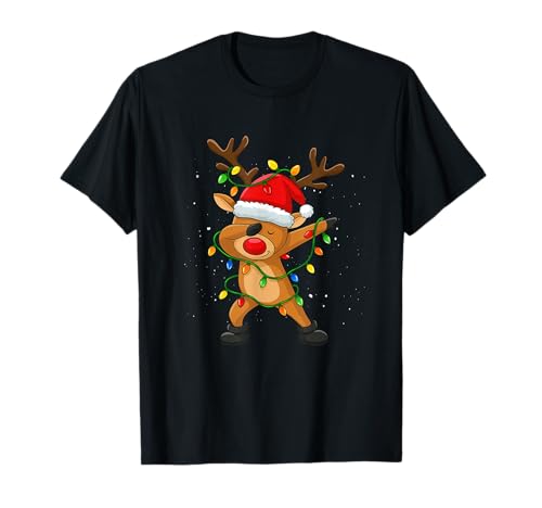 Weihnachten Jungen Dabbing Rentier Mädchen Lustig Xmas Dab Cute T-Shirt von Proud Vintage 60's 70's 80's 90's Retro Gifts