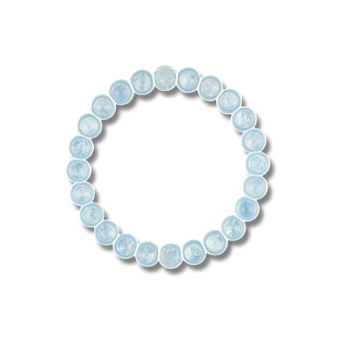 Proudtocarry Edelstein Armband aus echtem, natürlichem Bergkristall - innovatives Design für Damen, Herren & Kinder - geschützt in weichem Silikon - einfach zum hineinschlüpfen von Proudtocarry