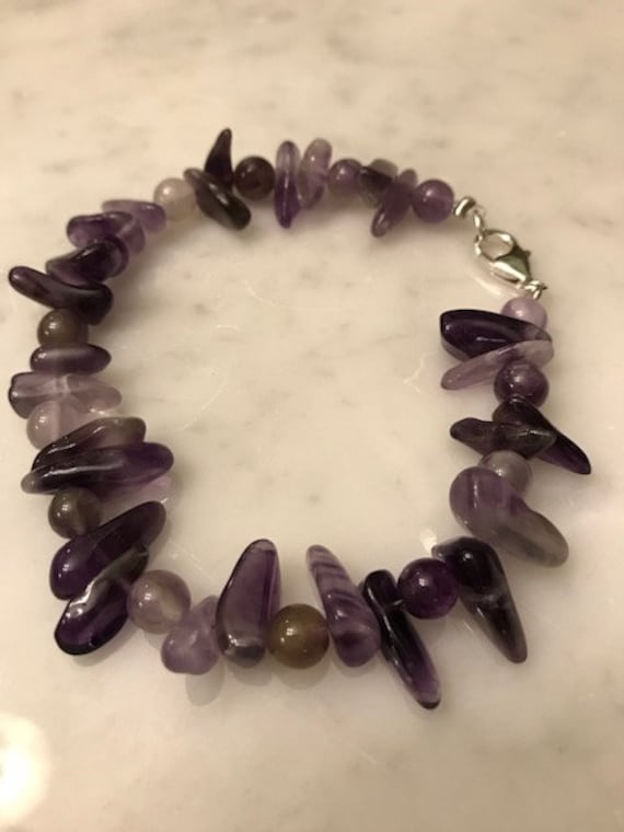 Amethyst Armband Mit Sterling Silberverschluss von ProvenanceCompany