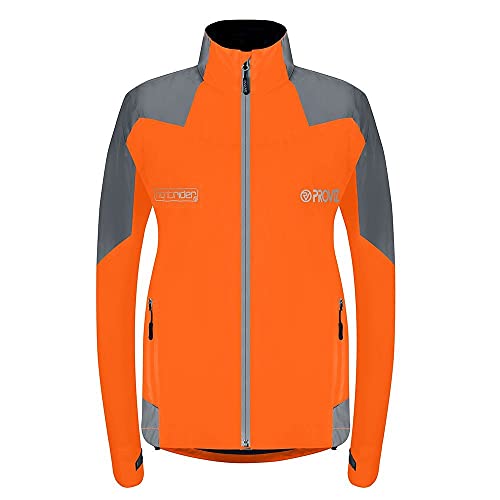 Proviz Damen Nightrider wasserdichte Fahrradjacke, Orange, EU 50 von Proviz