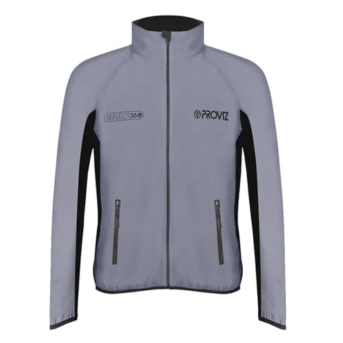 Proviz Herren Reflect 360 Running Jacke Größe L Silber/schwarz von Proviz