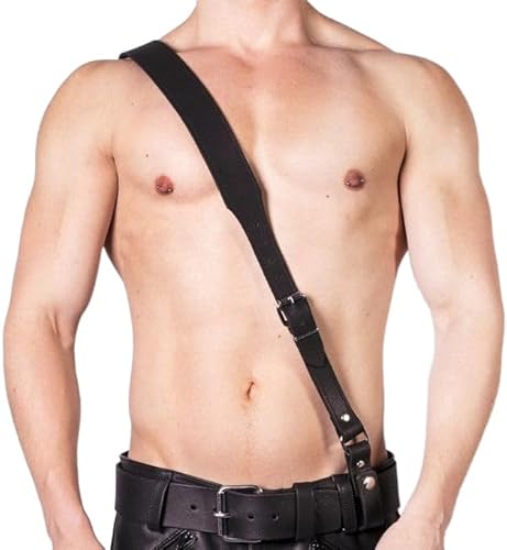Prowler Sam Browne Gürtel, Schwarz, Größe L, Brustumfang 104 cm, Rot, Schwarz , L von Prowler