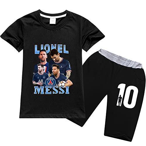 Kurzer Fußball-Schlafanzug, Kurzarm-Pyjama-Set für Kinder, Geschenke für Kinder (A1,160cm) von Proxiceen