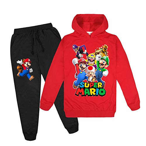 Proxiceen Joggingbekleidung für Kinder,Cartoon Pullover Hoodies+Jogginghose,Mädchen Jungen Kapuzen-Sweatshirt-Set 3-14 Jahre (04,150) von Proxiceen