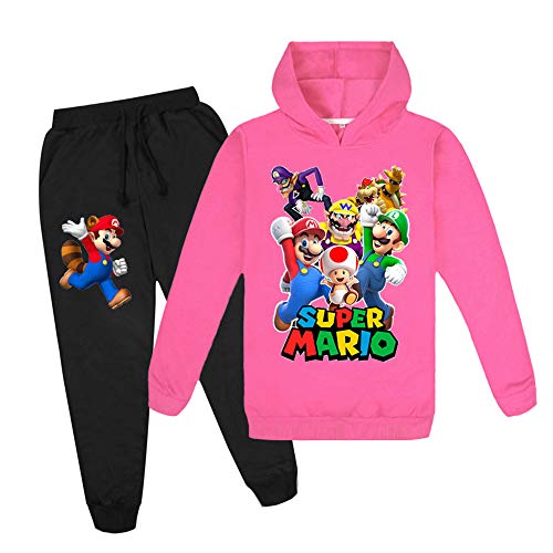 Proxiceen Joggingbekleidung für Kinder,Cartoon Pullover Hoodies+Jogginghose,Mädchen Jungen Kapuzen-Sweatshirt-Set 3-14 Jahre (07,110) von Proxiceen