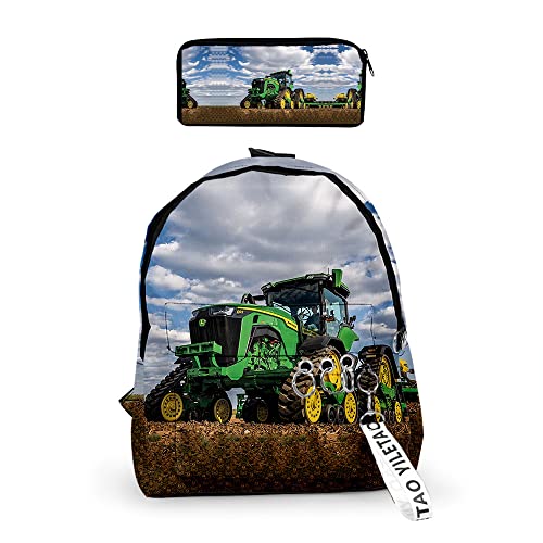 Proxiceen Traktor Rucksack 2-teiliges Set Für Jungen Mädchen, Grosse Rucksäcke Mit Ergonomisch Geformter Rücken, Schulranzen Groß (03) von Proxiceen