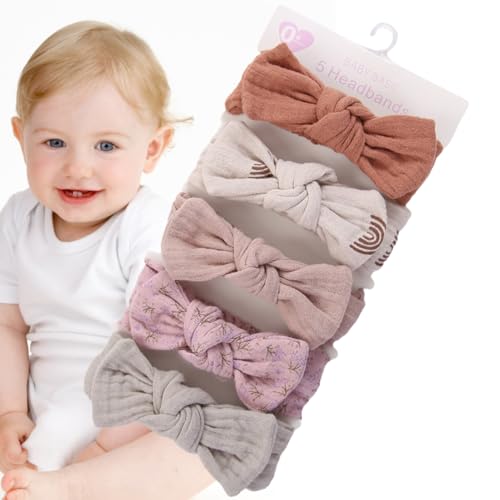 Proypiax Bogenstirnbänder für Mädchen, Baby Haarbögen Stirnbänder | Babykopfknoten | 7.1x1.4 -Zoll -Haarbänder mit Knoten, Elastic Head Wrap Accessoires für den täglichen Verschleiß von Proypiax