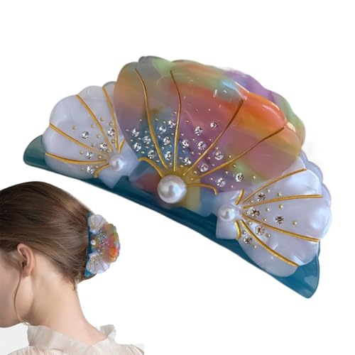 Proypiax Haarklauenklammern für Frauen, Seesternhaarclip,Acetat Nonslip Haarnadelkiefer Barrettes - Süßes Haarzubehör, kreatives Perlendesign für dünne dünne Haare, Brötchen, Pferdeschwanzhaare von Proypiax